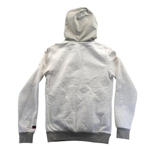 NWT Fubu Mens Hoodie Sweatshirt XS White Graphic Logo Print Pullover Casual - Picture 2 of 14